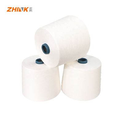 Ne 40/2 Siro Spun Polyester Compact Yarn For Weaving / Knitting Raw