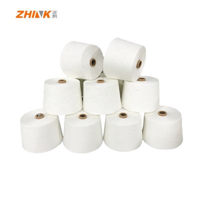 Ne 40/2 Siro Spun Polyester Compact Yarn For Weaving / Knitting Raw