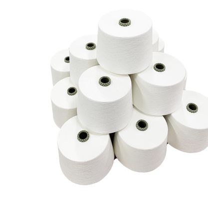Raw Pattern Blended Yarn PV 80% Polyester 20% Viscose Ne16s 40D Spandex Core Spun Yarn
