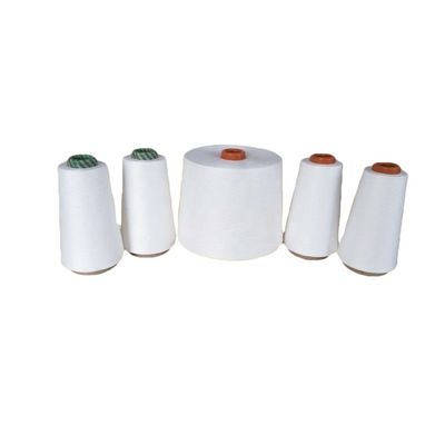 Spun Polyester Ne32/1 Vortex Yarn for Weaving / Knitting Raw White MVS in Bulk Supply