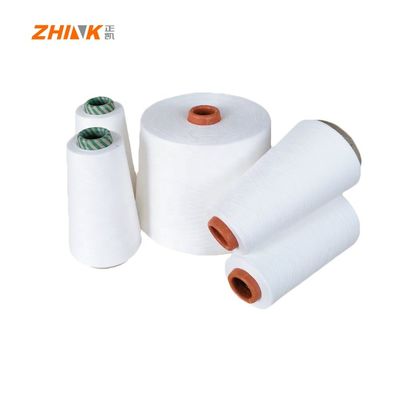 Raw White Polyester Viscose Blended Spandex Core Spun Yarn for Knitting and Woven Fabrics