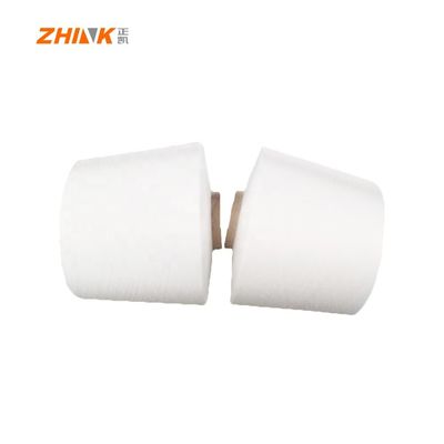 100% Polyester Ne45S Vortex Spun Yarn Raw White For Knitting And Weaving