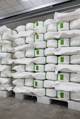 GRS 100% Recycled Polyester Ne14/1 Vortex Yarn for Weaving / Knitting Raw White MVS