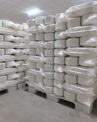 GRS 100% Recycled Polyester Ne14/1 Vortex Yarn for Weaving / Knitting Raw White MVS