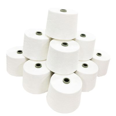 Polyester Blended Yarn 69% Recycled Mid-Fiber 23% Viscose 8% Cationic 30 40D Core Spun
