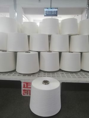 Polyester/Viscose TR 80/20 Blended Spandex Core Spun Yarn Raw White Yarn for Denim Fabric