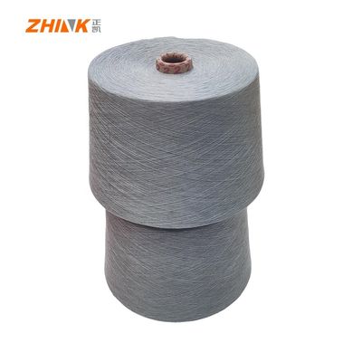 100% Polyester NE32/1 Ring Spun Yarn for Weaving / Knitting Hemp Grey Soft and Smooth