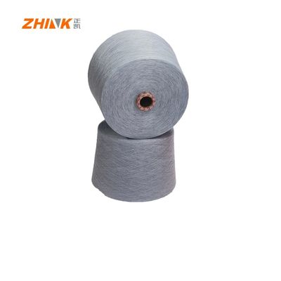 100% Polyester NE32/1 Ring Spun Yarn for Weaving / Knitting Hemp Grey Soft and Smooth